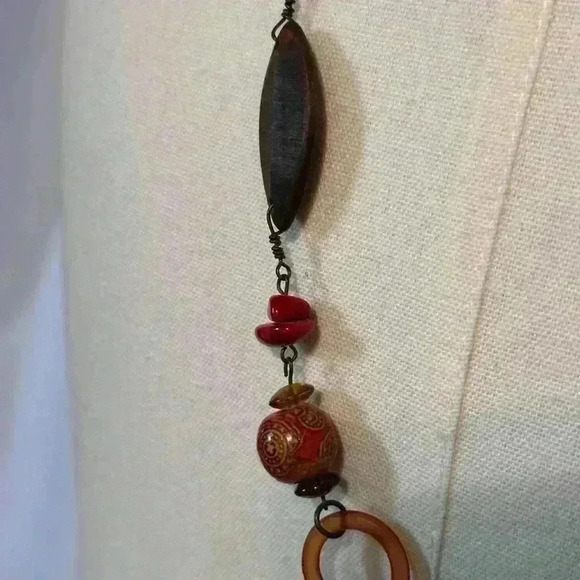 Multicolor Mixed Beads Beaded Necklace. 34” - Picture 3 of 5